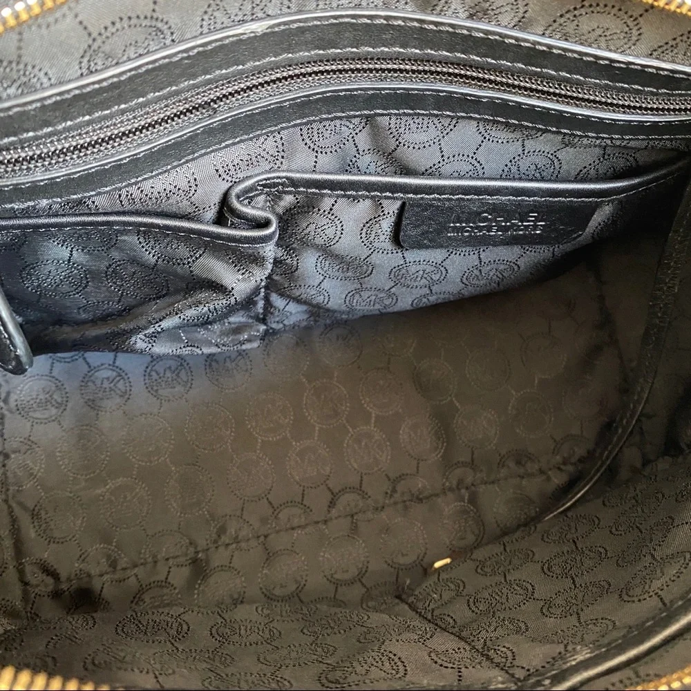 Michael Kors black leather Hamilton bag